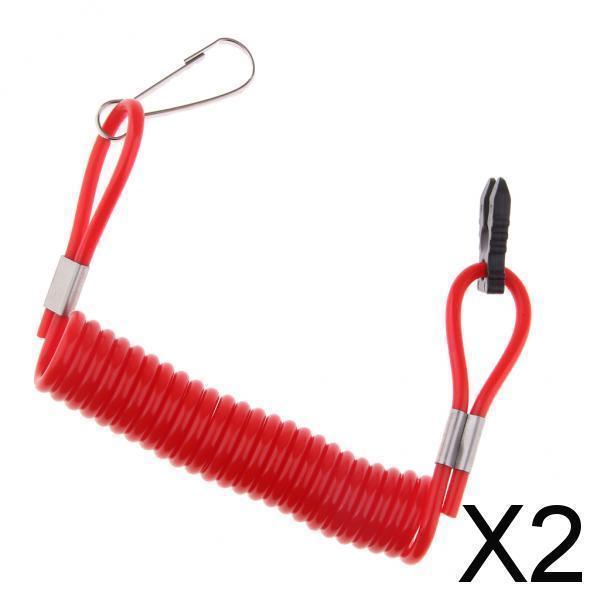 ホンダ用2xOutrdエンジンモーターキルストップスイッチテザーコードストラップ