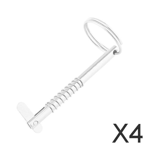 ボート用4xクイックリリースピンビミニトップデッキヒンジマリンSスチール3165x76mm