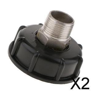 2個セット.IBC水タンク用カバーホースアダプター1000リットルタンクIBC