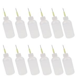 3×12pcs 50ml接着剤アプリケーターボトル精密針先液体ドロッパーボトル