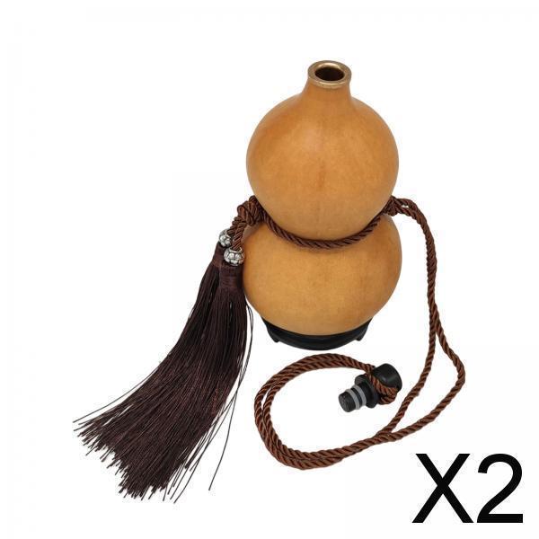 2xJug ひょうたんボトル タッセルロープ付き 屋外用大容量ヒップ