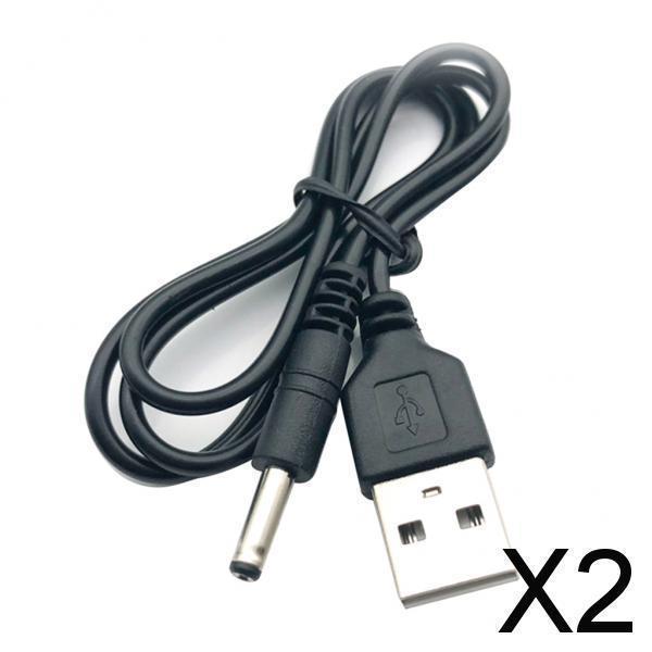 2xUSB2.0 - DC3.5mm 充電ケーブル 5V 電源ケーブル DC 充電ケーブル 50cm...