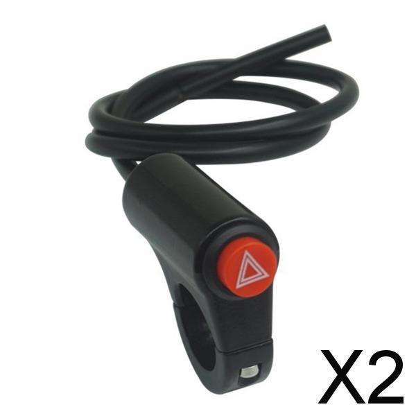 2xオートバイハザードライトスイッチボタンプッシュボタンバイク交換用