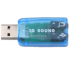 ノーブランド品 　ステレオヘッドセット　5.1CH USB ー3.5mm ヘッドフォン　3D　サウンドカード　オーディオアダプタ