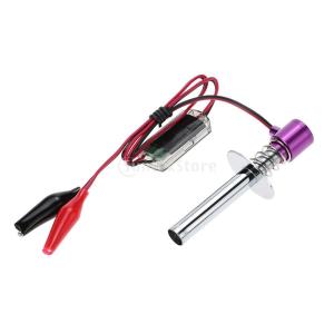 アップグレード  電子グロープラグ スターター イグナイター  Nitro RC Car Heli 80100 に対応 パープル