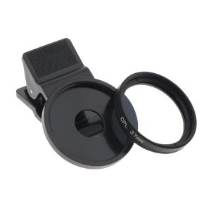 円偏光 レンズ フィルター 37mm 超薄型 CPL 反射防止フィルター 対比度増加 クリップ スマホ用