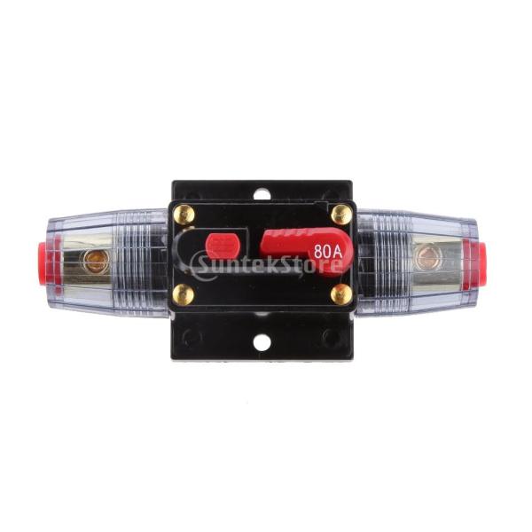 サーキットブレーカー 自動遮断器 ヒューズ 防水 高電流 カーオーディオ用 リセット スイッチ 80...
