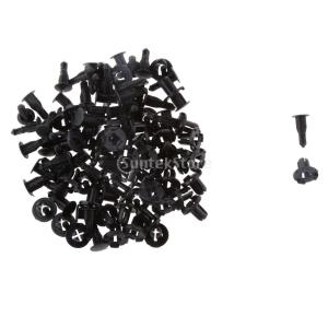 約50個セット 黒 耐久性 ナイロン製 リベット ファスナー