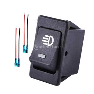 4Pins フォグランプ/作業灯バー(赤色光) LED On/Offロッカートグルスイッチ