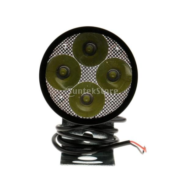 白色 20W LED ライト オートバイATV アルミ ヘッドライト スポット 電球 防水 高輝度 ...