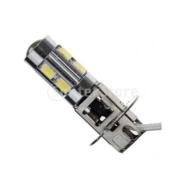ノーブランド品  2個 DC 12V 車 H3 5630 10SMD  LED Xenon ホワイト...