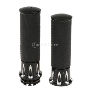 １対　右＋左　ハーレー用　ハンドルバー　ハンドルグリップ　Harleyに適用　25mm　高品質　実用的　交換用
