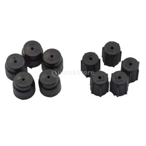 充電ポート サービス キャップ R134a R12 13mm＆16mm ブラック