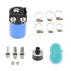 ノーブランド品  全2色 汎用 円柱型 アルミ オイルキャッチタンク