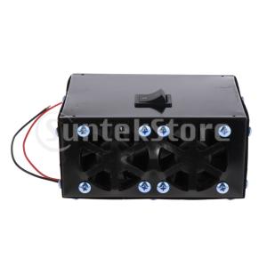 12V 500Wポータブルオートカーヒーターファンウィンドスクリーンウィンドウデフロスターデミスター(ブラック)