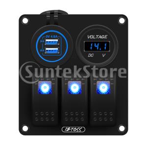 3 gangアルミスイッチパネル-offスイッチledライトバー.スポットライトとリアライト.