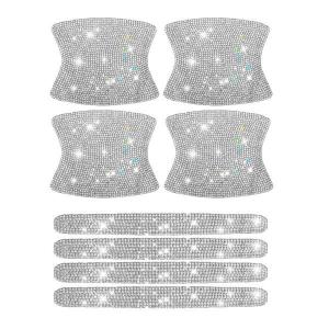 ラインストーン車のドアハンドルプロテクターSUVホワイト用反射ステッカー