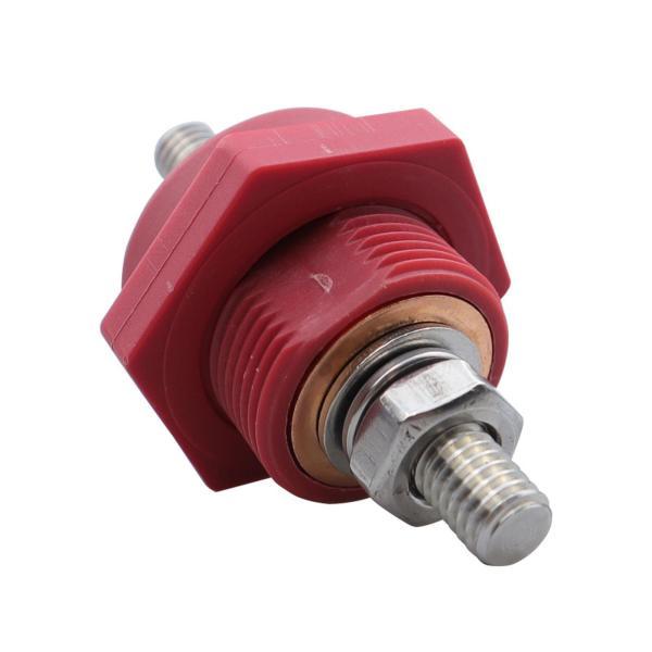 農業車両用 3/8 インチスルーパネルバッテリーターミナルコネクタ RV レッド