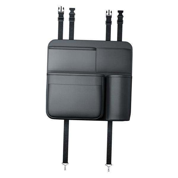 車用後部座席オーガナイザー 車用収納バッグ PU ユニバーサル 多目的 マルチポケット 旅行アクセサ...