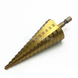 チタン H 15ステップ ドリル 4-32ミリメートル 六角 シャンク