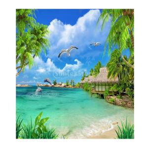 タペストリー 風景 3D 壁掛け 防水 海 ハ...の詳細画像1