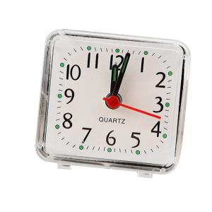 ミニ四角いクォーツ時計旅行の目覚まし時計ベッド...の詳細画像2