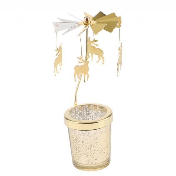 ロマンチックなローリングキャンドルホルダースタンドspinal tealightキャンドルスティック...