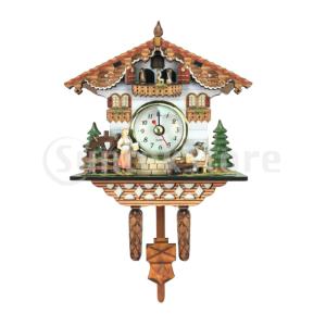 水晶動きの新型のギフトが付いている木の鳩時計の装飾的な柱時計