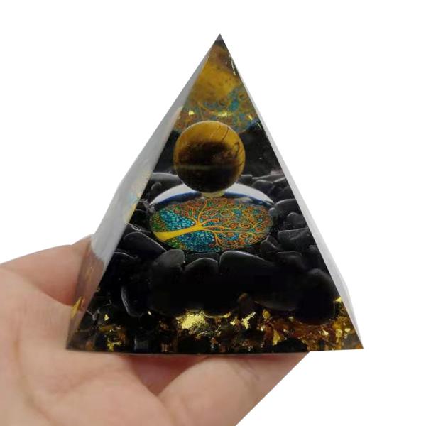 オルゴンピラミッドレイキクリスタルクォーツEMP保護瞑想黒曜石