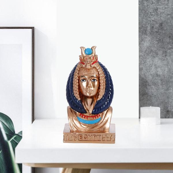エジプトの女神の頭像エジプトの頭の置物神話の彫刻樹脂装飾デスクトップ装飾品大人へのお土産ギフト