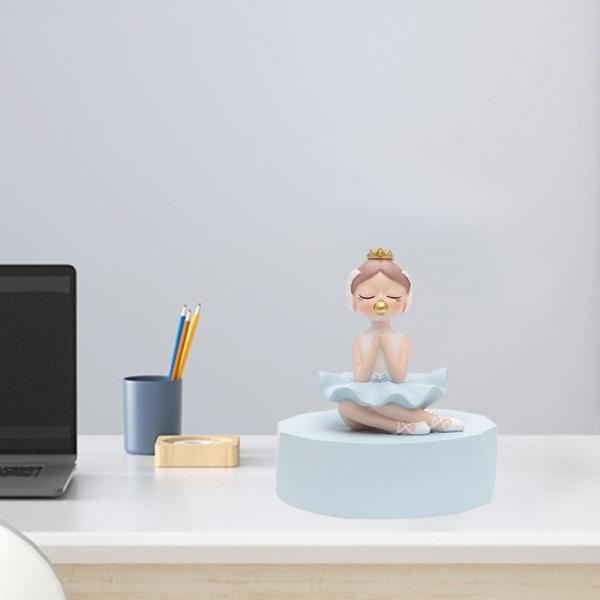 オルゴール回転オルゴールキッドギフトデスクトップオーナメントコレクタブルブルー