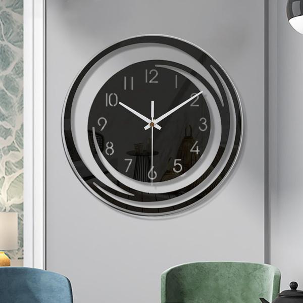 現代の壁時計アクリルサイレント非カチカチ12インチラウンドホームオフィス＆学校の装飾時計のために読み...