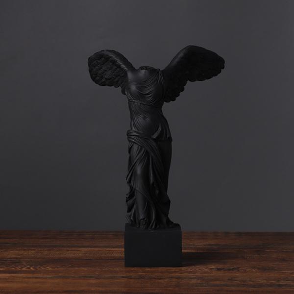 サモトラケのニケギリシャの女神像飾り10x15cm黒