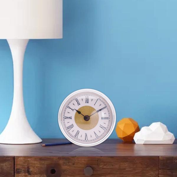 80mmシルバーリムインサート時計ムーブメントクォーツバッテリーフィット3インチローマ数字