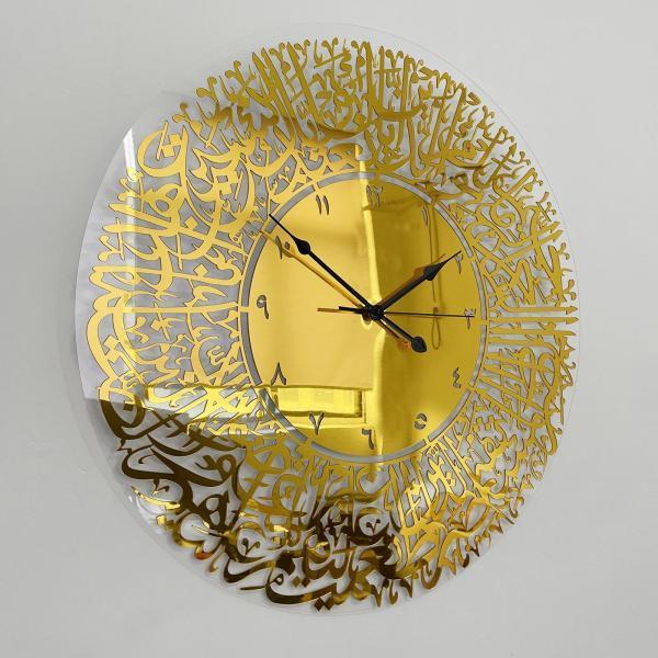 アクリルイスラム壁掛け時計クォーツイスラム教徒保育室寝室イード装飾ゴールド