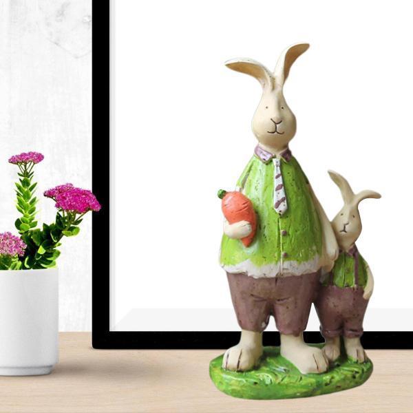 創造的なウサギの彫像の装飾の置物家の庭の装飾クラフトB