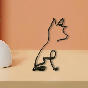 ミニマリストの犬の彫刻寝室のオフィスの本棚の置物の装飾E