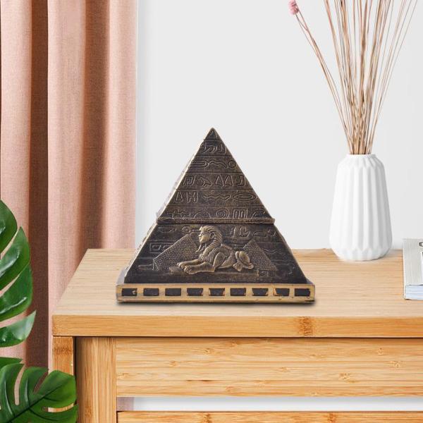 エジプトのピラミッドの彫刻コレクタブルクラフトストレージホーム装身具コンテナ