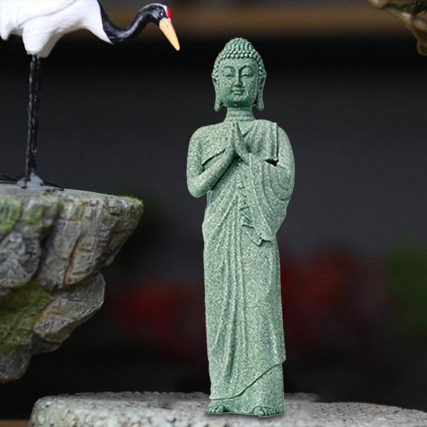 仏の水槽の像の置物水族館の装飾中国のマイクロ風景の彫刻の装飾ホームオフィスの庭 , 手