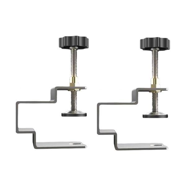 2x ステンレス鋼木工クランプ固定安定固定クリップ調整 5.9cmx3cm