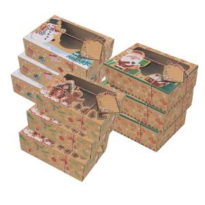 クリアウィンドウ付きクリスマスギフトボックス イ...の商品画像