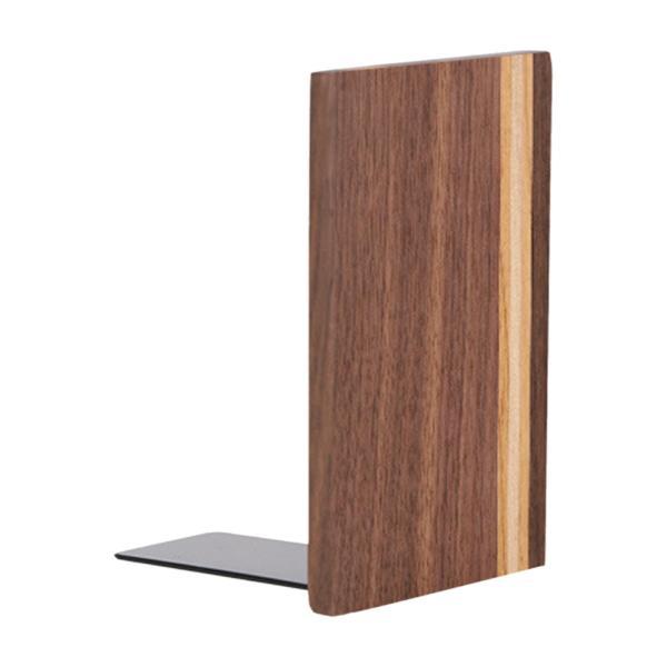 木製の本エンドブックサポートデスクトップ本棚用クックブックオフィスマガジンキッド