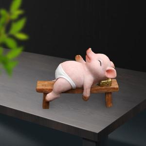 金の豚 縁起物 招財 金運 置物 ブタ/ 金豚ちゃん パール金貯金箱 /風水