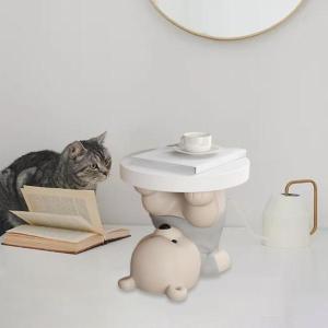 サイドテーブル ネコ マンチカン トラ アニマル 動物 ソファ横 ポップ