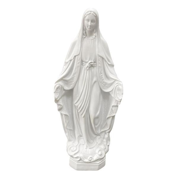 聖母マリアの置物 マリアのオーナメント 宗教的なフィギュア ホームデスク装飾用 スタイルB ホワイト