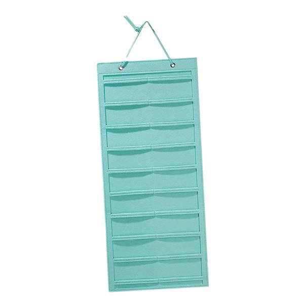 爪クリップホルダー大型壁掛けフェルト爪クリップハンガーショップドア寮用ブルー