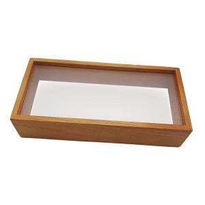 シャドウボックスの額縁チケットウッド頑丈な花束、写真、透明、記念品