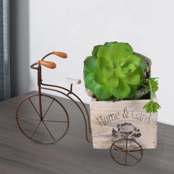 ホワイト 植木鉢 自転車植木鉢自転車プランター木製フラワーボックス