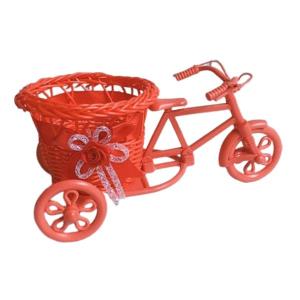 三輪車フラワーバスケット ノスタルジックな卓上飾り 誕生日 ガーデン パティオ用 赤｜stk-shop