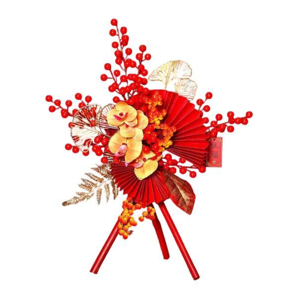 2025 春祭りの花デスクトップオーナメントハンドメイドホームオフィス装飾スタイル B